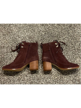 Violet & Red Women's Lace-Up Heeled Boots, Size 6, NWOB